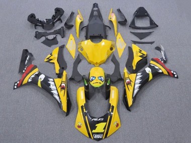 Online 2015-2019 Yamaha YZF 1000 R1 Motorcycle Fairings - Yellow Red Shark Canada