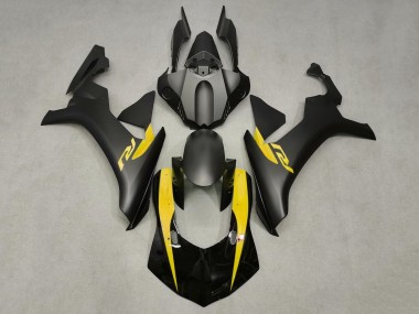 Online 2015-2019 Yamaha YZF 1000 R1 Motorcycle Fairings - Matte Black Glossy Black Yellow Canada
