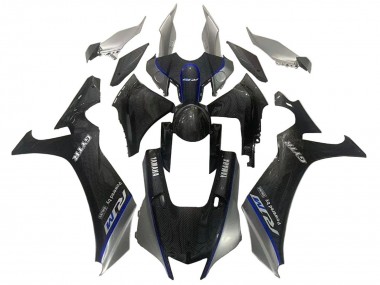 Online 2020-2025 Yamaha YZF 1000 R1 Motorcycle Fairings - Faux Carbon Fiber Silver Blue Canada