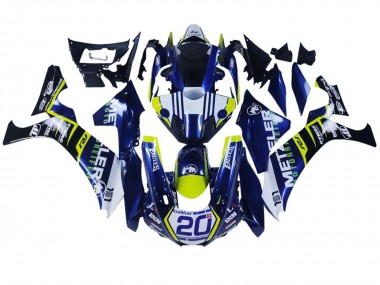 Online 2020-2025 Yamaha YZF 1000 R1 Motorcycle Fairings - White Blue Yellow Black Canada