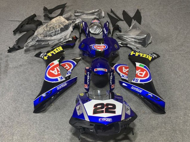 2020-2025 Yamaha YZF 1000 R1 Motorcycle Fairings - Blue White Black Red Pata Canada