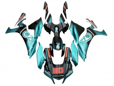 Online 2020-2025 Yamaha YZF 1000 R1 Motorcycle Fairings - Turquoise Blue Matte Black Petronas Canada