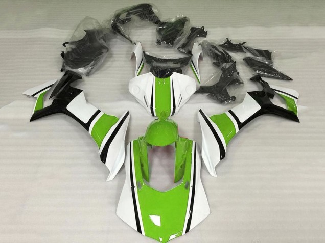 2020-2025 Yamaha YZF 1000 R1 Motorcycle Fairing - White Green Glossy Black Canada