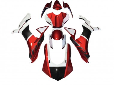 Online 2020-2025 Yamaha YZF 1000 R1 Motorcycle Fairings - White Red Faux Carbon Fiber Canada