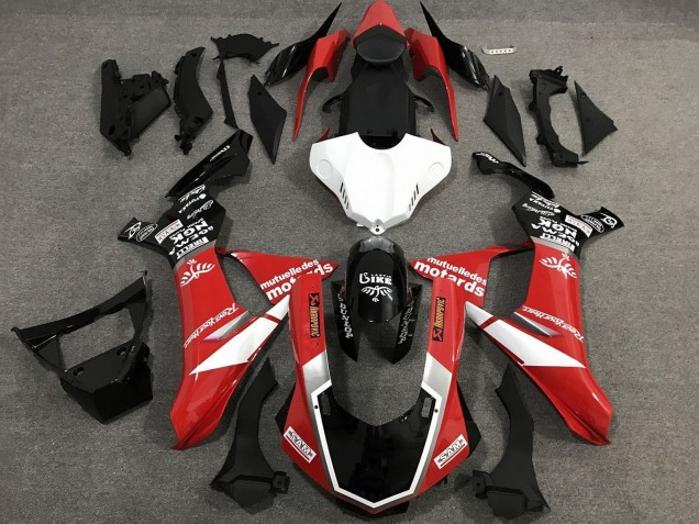 2020-2025 Yamaha YZF 1000 R1 Motorcycle Fairings - Red White Glossy Black Sam Canada
