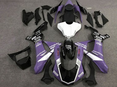 Online 2020-2025 Yamaha YZF 1000 R1 Motorcycle Fairings - Purple White Glossy Black Sam Canada