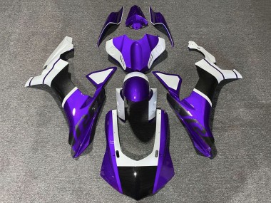Online 2020-2025 Yamaha YZF 1000 R1 Motorcycle Fairings - Purple White Faux Carbon Fiber Canada