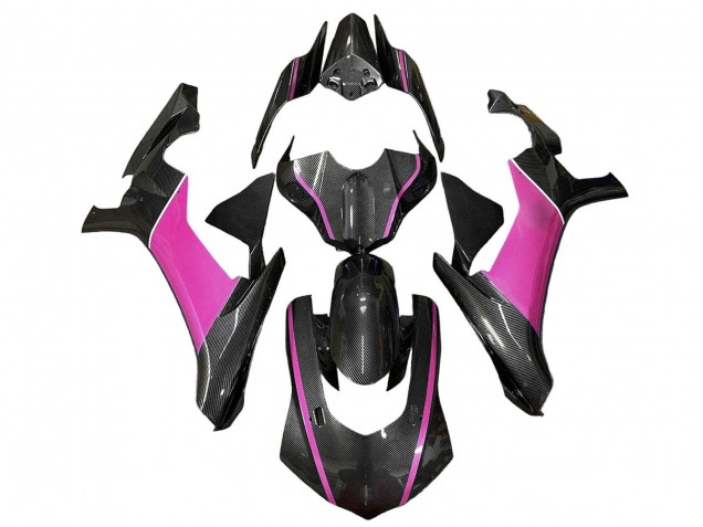 2020-2025 Yamaha YZF 1000 R1 Motorcycle Fairings - Faux Carbon Fiber Pink Canada