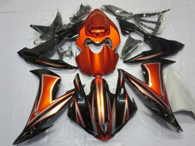 Online 2004-2006 Yamaha YZF 1000 R1 Motorcycle Fairings - Orange Glossy Black Canada