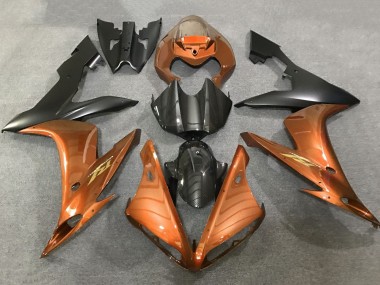 Online 2004-2006 Yamaha YZF 1000 R1 Motorcycle Fairings - Orange Faux Carbon Fiber Matte Black Canada