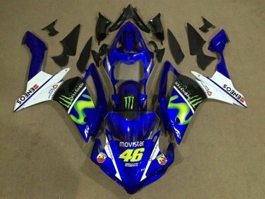 Online 2007-2008 Yamaha YZF 1000 R1 Motorcycle Fairings - Blue White Black Green MoviStar Monster ENEOS Canada