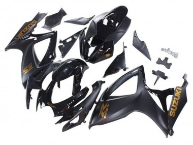 Online 2006-2007 Suzuki GSXR 600 / GSXR 750 Motorcycle Fairings - Matte Black Glossy Black Gold Canada