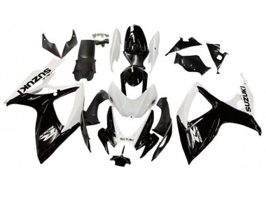 Online 2006-2007 Suzuki GSXR 600 / GSXR 750 Motorcycle Fairing - White Glossy Black Canada