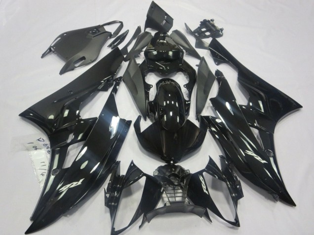 2006-2007 Yamaha YZF R6 Motorcycle Fairings - Glossy Black Matte Black Canada