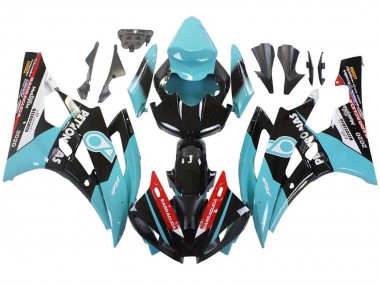 Online 2006-2007 Yamaha YZF R6 Motorcycle Fairings - Light Blue Red White Black Petronas Canada