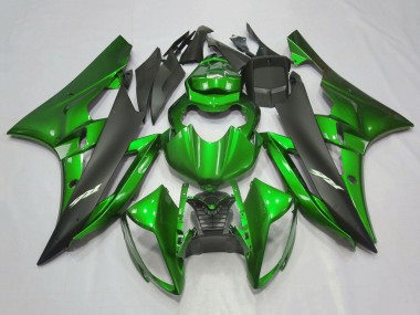 Online 2006-2007 Yamaha YZF R6 Motorcycle Fairings - Green Matte Black Canada