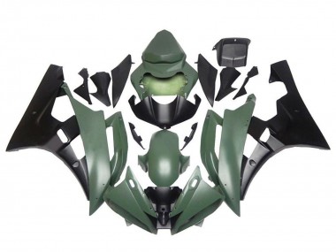 Online 2006-2007 Yamaha YZF R6 Motorcycle Fairings - Army Green Matte Black Canada