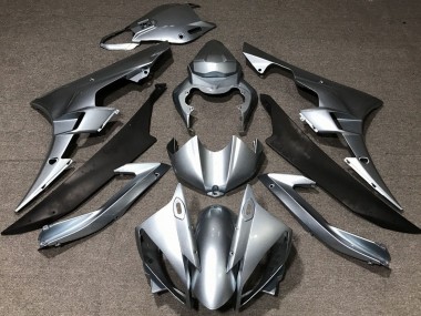 Online 2006-2007 Yamaha YZF R6 Motorcycle Fairings - Silver Matte Black Canada
