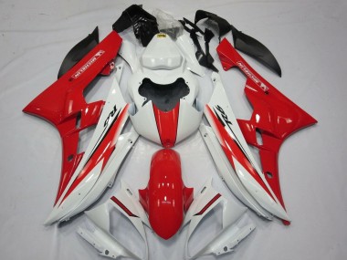 Online 2006-2007 Yamaha YZF R6 Motorcycle Fairings - White Red Canada