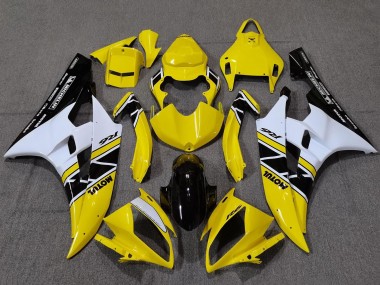 Online 2006-2007 Yamaha YZF R6 Motorcycle Fairings - Yellow White Glossy Black Motul Michelin Canada