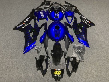 Online 2008-2016 Yamaha YZF R6 Motorcycle Fairings - Blue Black ENEOS Monster 46 Canada