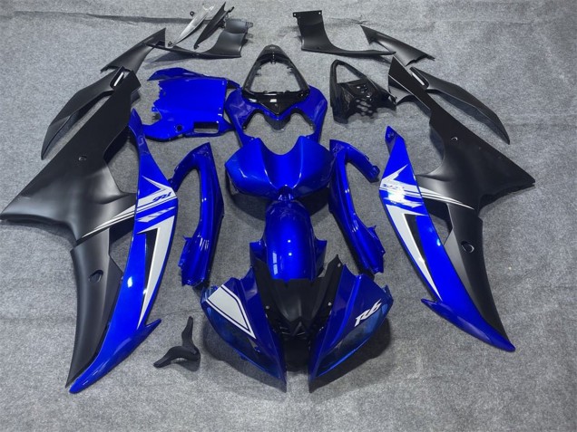 2008-2016 Yamaha YZF R6 Motorcycle Fairings - Blue White Matte Black Canada