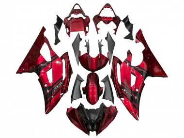 Online 2008-2016 Yamaha YZF R6 Motorcycle Fairings - Red Black Stripe Canada
