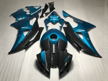 Online 2008-2016 Yamaha YZF R6 Motorcycle Fairings - Blue Carbon Fiber Style Canada