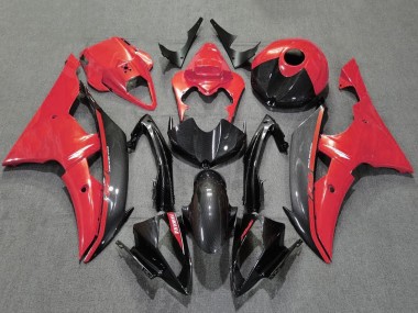 Online 2008-2016 Yamaha YZF R6 Motorcycle Fairings - Red Black Carbon Fiber Style Canada