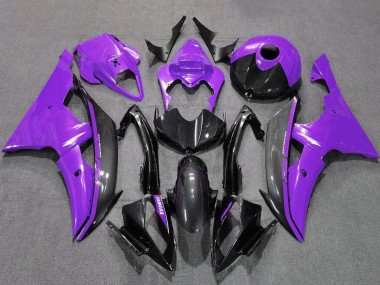 Online 2008-2016 Yamaha YZF R6 Motorcycle Fairings - Purple Black Carbon Fiber Style Canada