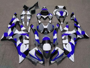 Online 2008-2016 Yamaha YZF R6 Motorcycle Fairings - White Blue Grey Black Camouflage Canada