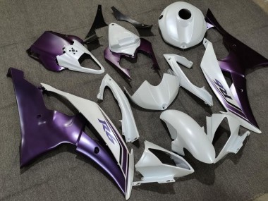 Online 2008-2016 Yamaha YZF R6 Motorcycle Fairing - White Purple Canada