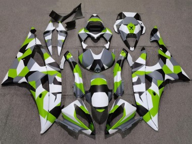 Online 2008-2016 Yamaha YZF R6 Motorcycle Fairings - White Green Grey Black Camouflage Canada