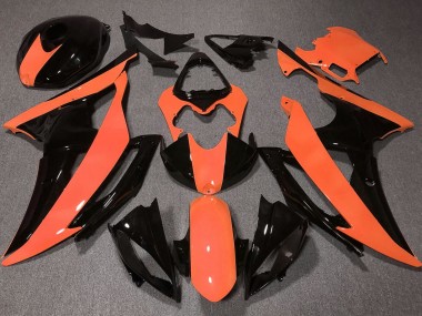 Online 2008-2016 Yamaha YZF R6 Motorcycle Fairings - Orange Glossy Black Canada