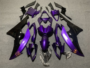 Online 2008-2016 Yamaha YZF R6 Motorcycle Fairings - Purple Glossy Black 24 Canada