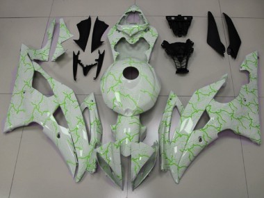 Online 2008-2016 Yamaha YZF R6 Motorcycle Fairings - White Green Lightning Canada