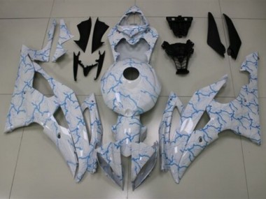 Online 2008-2016 Yamaha YZF R6 Motorcycle Fairings - White Light Blue Lightning Canada