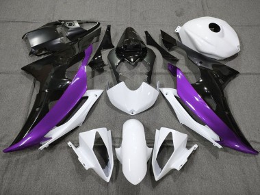 Online 2008-2016 Yamaha YZF R6 Motorcycle Fairings - White Purple Glossy Black Canada