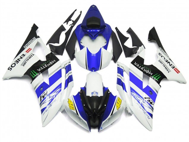 2008-2016 Yamaha YZF R6 Motorcycle Fairings - White Blue Glossy Black Green Monster ENEOS 46 Canada