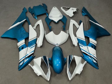 Online 2008-2016 Yamaha YZF R6 Motorcycle Fairing - White Blue Canada