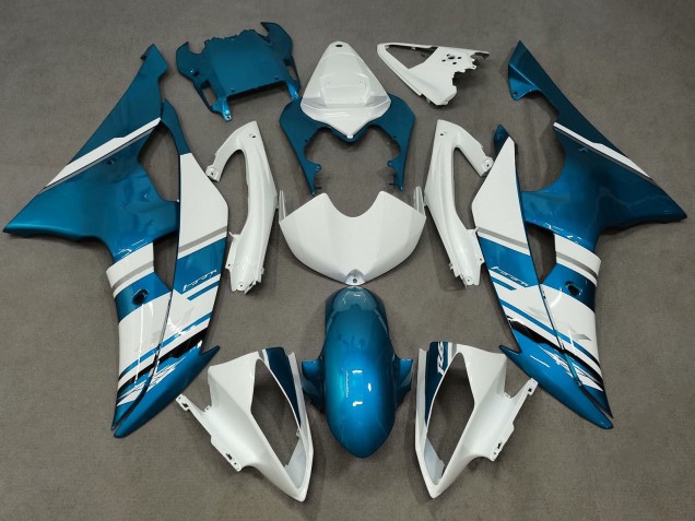 2008-2016 Yamaha YZF R6 Motorcycle Fairing - White Blue Canada