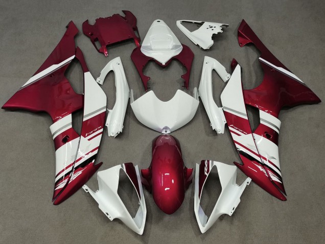 2008-2016 Yamaha YZF R6 Motorcycle Fairings - White Candy Red Canada