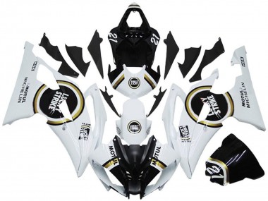 Online 2008-2016 Yamaha YZF R6 Motorcycle Fairings - White Black Lucky Strike Canada