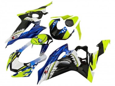 Online 2017-2023 Yamaha YZF R6 Motorcycle Fairings - Neon Yellow Blue Shark Canada