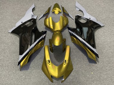 Online 2017-2023 Yamaha YZF R6 Motorcycle Fairings - Grey Gold Glossy Black Canada