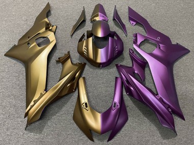Online 2017-2023 Yamaha YZF R6 Motorcycle Fairings - Matte Gold Purple Split Canada