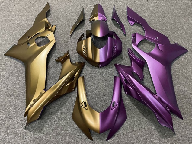2017-2023 Yamaha YZF R6 Motorcycle Fairings - Matte Gold Purple Split Canada