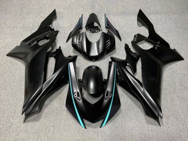 Online 2017-2023 Yamaha YZF R6 Motorcycle Fairings - Matte Black Turquoise Blue Canada