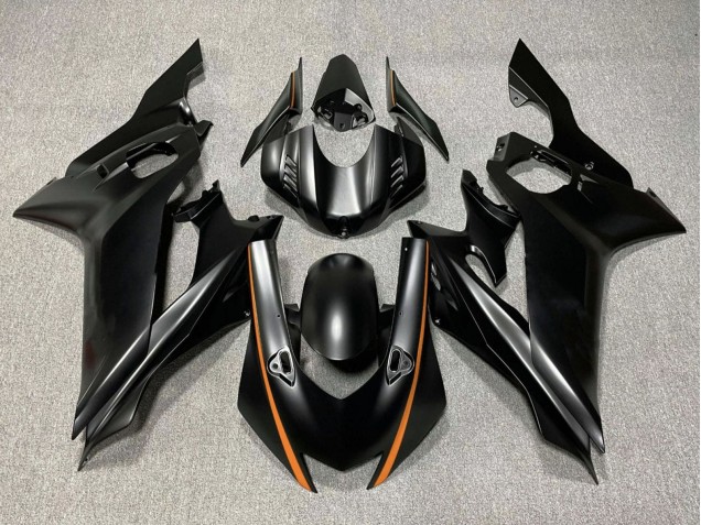 2017-2023 Yamaha YZF R6 Motorcycle Fairings - Matte Black Orange Canada