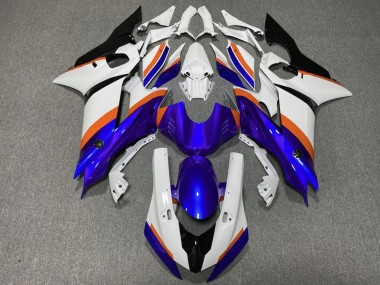 Online 2017-2023 Yamaha YZF R6 Motorcycle Fairings - White Blue Orange Canada